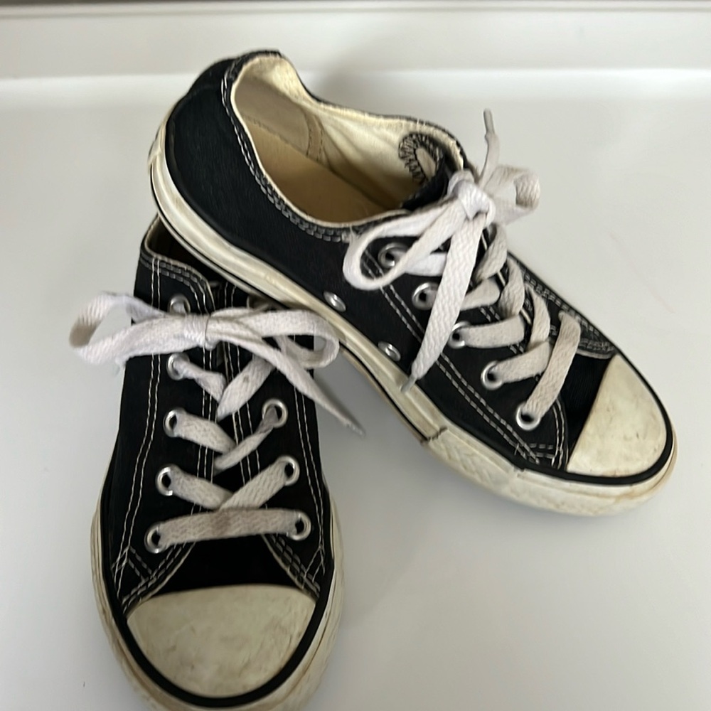 Converse Chuck Taylor All Star Low Black Canvas Shoes Size 12.5